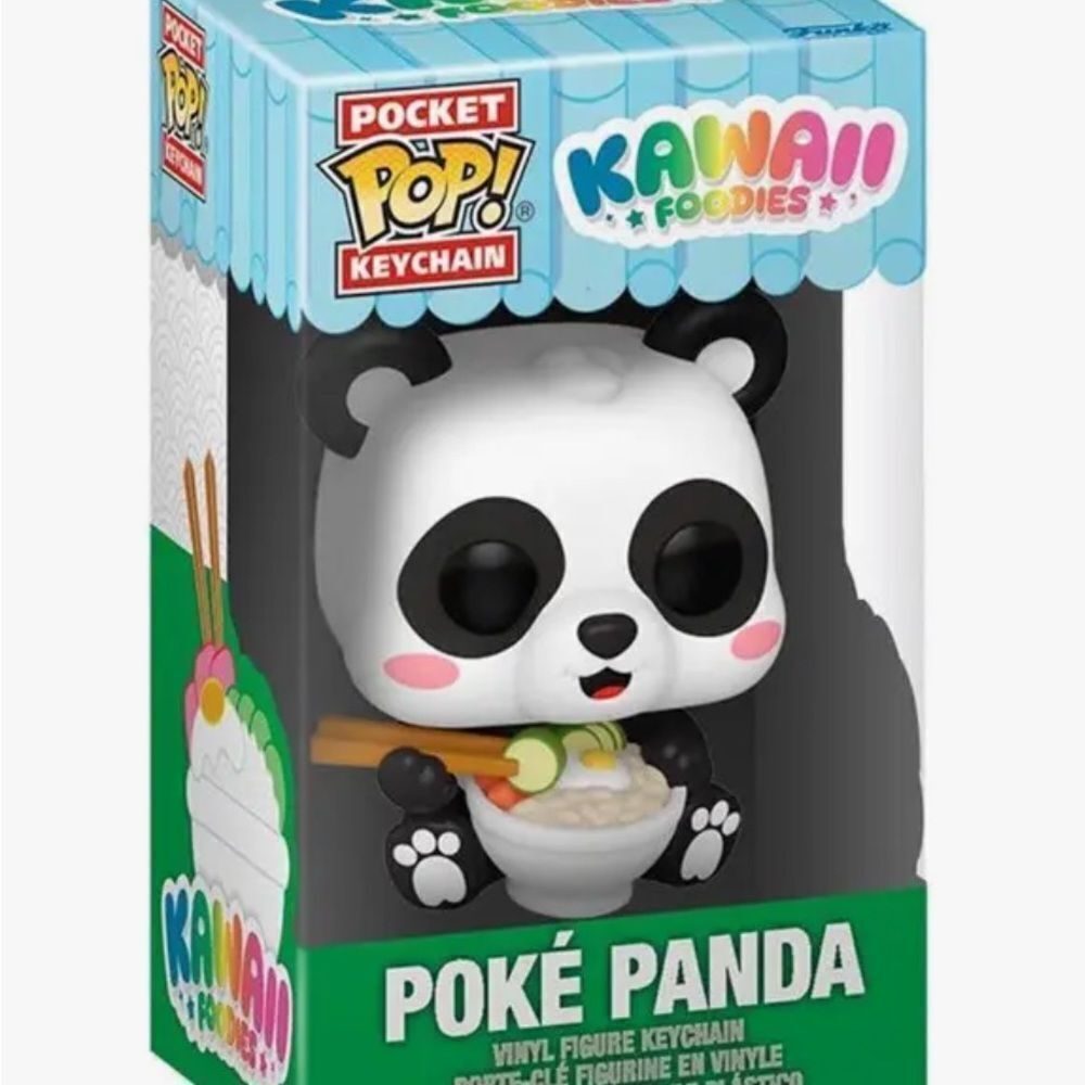 Funko Pocket Pop! Keychain: Kawaii Foodies Poké Panda - Black and White